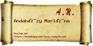 Andaházy Marléne névjegykártya